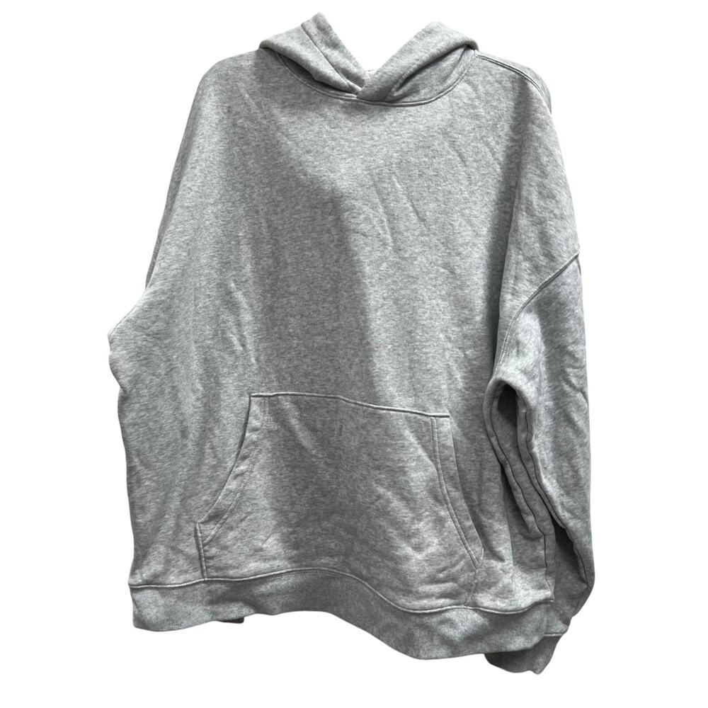 No Boundaries oversized gray hoodie kangaroo pouch pocket lined hood sz XL